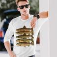 トラウト魚種種フィッシング フライフィッシング トラウト 長袖Tシャツ 彼への贈り物