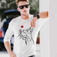 ドワーフピンシャーラブミニチュアピンシャー 長袖Tシャツ 彼への贈り物