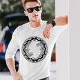 ニュージーランド ハンマーヘッド サメ サークル シンボル マオリ族。 長袖Tシャツ 彼への贈り物