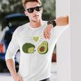 ハリネズミ アボカド ラブ 長袖Tシャツ 彼への贈り物