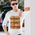 ハンバーガーデイパック ハンバーガー 6パック 腹筋 フェイク腹筋ジム 長袖Tシャツ 彼への贈り物