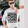 パーカッションパーカッション奏者 ドラムセット ドラムドラマー 長袖Tシャツ 彼への贈り物
