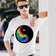 ヒッピータイダイ 陰陽 長袖Tシャツ 彼への贈り物