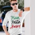 ピザ パスタ アモーレ イタリア製 長袖Tシャツ 彼への贈り物
