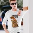ピザ愛好家のためのピザの斜塔 長袖Tシャツ 彼への贈り物