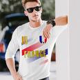 フランス国旗 フランスのプライド愛好家 長袖Tシャツ 彼への贈り物