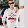 ホットロッド ホットロッド ハイボーイ T-バケツ ロッカリー 1930年代 ピンストライプ 長袖Tシャツ 彼への贈り物