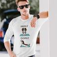 ヨガ吸い込む息を吐くイングリッシュ・スプリンガー・スパニエル犬 長袖Tシャツ 彼への贈り物