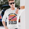 ライフ・イズ・ア・ソングリコーダーで弾きたくてここにいるだけ 長袖Tシャツ 彼への贈り物