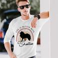 ライフ・イズ・ベターシェットランド・シープドッグ・シェルティ・レインボー・ドッグ・マム 長袖Tシャツ 彼への贈り物