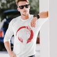 レトロな武士道 武士 日本のサムライデザイン 長袖Tシャツ 彼への贈り物