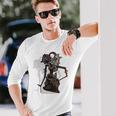 ワヤン インドネシア文化 人形 部族 長袖Tシャツ 彼への贈り物