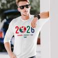 ワールドカップ2026開催国サッカーデザイン 長袖Tシャツ 彼への贈り物