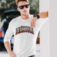 ヴィンテージアリゾナtシャツ レトロな砂漠のサグアロサボテン 長袖Tシャツ 彼への贈り物