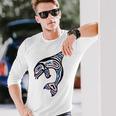 太平洋北西部シャチクジラ ネイティブアメリカン インディアンアート 長袖Tシャツ 彼への贈り物