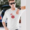 救急科 救急室 看護師 Er 看護師 背中 長袖Tシャツ 彼への贈り物