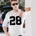 番号28 背面 スポーツチームジャージ番号 長袖Tシャツ 彼への贈り物