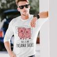 眠っている豚が大好きな豚のパジャマ。 長袖Tシャツ 彼への贈り物