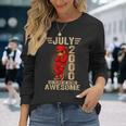 2000年7月26日誕生日メンズレディース素晴らしいテディベア。 長袖Tシャツ 彼女への贈り物