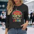 2006年4月 レトロ サンセット クラシック 20歳 20歳の誕生日 長袖Tシャツ 彼女への贈り物
