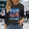 250Th Anniversary Usa Patriotic 250 Years 4Th July Dirt Bike Long Sleeve T-Shirt Gifts for Her