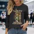 7月35日 誕生日デコレーション メンズ 35歳 1991年 35歳 テディベア 長袖Tシャツ 彼女への贈り物