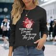 As For Me And My Drums We Willerve The Lord Drummer 長袖Tシャツ 彼女への贈り物