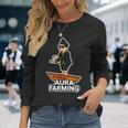 Aura Farming オーラ ウェーブ インドネシアボート ミーム エネルギー バイブ 長袖Tシャツ 彼女への贈り物