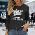 Bachelor メンズ シャツ Rasons Why I'mingle Big Dick Fun 長袖Tシャツ 彼女への贈り物