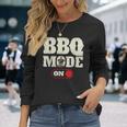 Bbqモードオン バーベキュー愛好家 グリル バーベキュー 長袖Tシャツ 彼女への贈り物