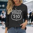 California Area Code 510 Union City Ca Hometate 長袖Tシャツ 彼女への贈り物