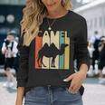 Camel ラクダ 動物 長袖Tシャツ 彼女への贈り物