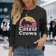Cats And Crows メンズ レディース ボーイズ ガールズ カラス 長袖Tシャツ 彼女への贈り物