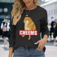 Cheems Dog おもしろ柴犬ダンクミーム 長袖Tシャツ 彼女への贈り物