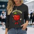 Cherrylicious キュート チェリー さくらんぼ おもしろフルーツ 長袖Tシャツ 彼女への贈り物