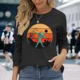 Dabbing Alien ハロウィン 面白い ダブ ダンス ポーズ トリック オア トリート 長袖Tシャツ 彼女への贈り物