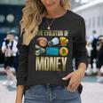 Evolution Of Money お金の進化 ビットコインプランb 暗号通貨btc ホドル 長袖Tシャツ 彼女への贈り物