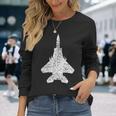 F-15 イーグルジェットファイター 長袖Tシャツ 彼女への贈り物