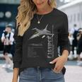 F-16 バイパー ファイティング ファルコン ジェット戦闘機仕様 長袖Tシャツ 彼女への贈り物