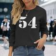Fifty Four 数字 54 ナンバー 長袖Tシャツ 彼女への贈り物