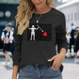 Flag Of Beard Jolly Roger 海賊旗 長袖Tシャツ 彼女への贈り物