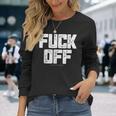 メンズ Fuck Off Thrash メタル 長袖Tシャツ 彼女への贈り物