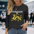 Goldendoragon Good Luck 開運アップ 龍 長袖Tシャツ 彼女への贈り物
