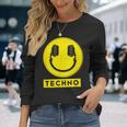 Hardcore Rave Music Raver 90S Edm Dj Rave House-Music Techno 長袖Tシャツ 彼女への贈り物