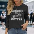 Harmonicists Blow Better ハーモニカ 長袖Tシャツ 彼女への贈り物