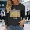 Hey Kingwole Doge Meme 長袖Tシャツ 彼女への贈り物
