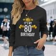 It's My 80Th Birthday Party 80歳 誕生日 メンズ レディース 長袖Tシャツ 彼女への贈り物