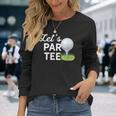 Let's Par ゴルフボール ティーピン付き 面白いゴルフクラブtシャツ 長袖Tシャツ 彼女への贈り物