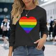 Lgbt レインボーウィングス フラッグ ハート ゲイ バイ ラブ プライド月間 Lgbtq 長袖Tシャツ 彼女への贈り物