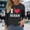 I Love Busan 釜山が大好きです 長袖Tシャツ 彼女への贈り物